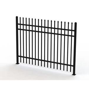 튼튼한 검은 야외 울타리 패널 쉬운 설정을위한 강철 프레임과 용접 된 사각 메쉬 아연 도금 강철 울타리 - Product Image 4