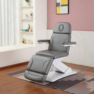 <span class=keywords><strong>Fauteuil</strong></span> de spa électrique, mobilier de salon, surmatelas de beauté pour soins du visage, lit de massage cosmétique arqué pour cils, lit de massage facial pliable en 3 sections - Product Image 3