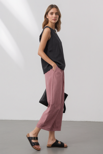 <span class=keywords><strong>Pantalon</strong></span> <span class=keywords><strong>sarouel</strong></span> à taille élastique pour femmes de nouveau style <span class=keywords><strong>pantalon</strong></span> décontracté ample pour la correspondance et les sorties quotidiennes d'été - Product Image 2