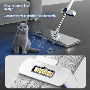 Mopa Telescópica Manos Libres 2024 <span class=keywords><strong>de</strong></span> Acero Inoxidable para el Hogar, Limpieza en un Solo Paso, Plana Grande, para Personas Perezosas, Mágica <span class=keywords><strong>de</strong></span> <span class=keywords><strong>Fregar</strong></span> y Escurrir - Product Image 4