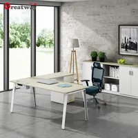 Greatway Metal Executive Home Office Desks Computer Table Furniture L Shape Corner Desk