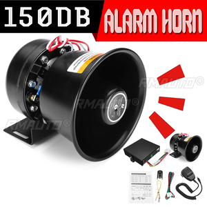400W 12V 9 Sound <b>Speakers</b> Loud Car Horn Siren Air Horn Megaphone Tone Emergency Motorcycle Mic PA System <b>Amplifier</b> Hooter - Product Image 3
