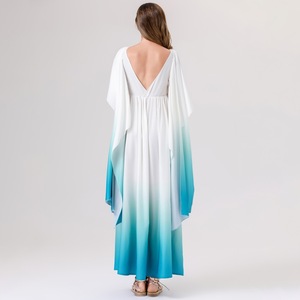 Disfraz de diosa griega para mujer adulta, vestido ombré blanco y azul para Halloween, cosplay, actuación en escenario - Product Image 4