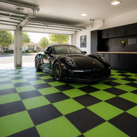 Dalles de sol de garage modulaires en PVC de 6 mm, robustes, antidérapantes, résistantes à l'usure, imperméables, à clipser, modernes, pour intérieur