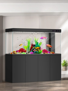 Factory Wholesale Luxury Modern Smart Rectangle Living Room Large Home <strong>Fish</strong> <strong>Tank</strong> Ultra White Clear Glass Aluminum Alloy - Product Image 6