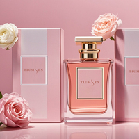Flacon de parfum plat en verre vide de luxe personnalisé OEM pour cosmétiques, 30ml, 50ml, 100ml, avec impression sérigraphique, et boîte diffuseur à bâtonnets