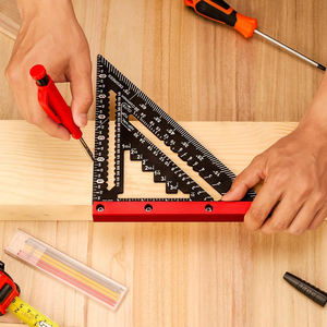 Équerre de charpentier premium 7,8 pouces - <span class=keywords><strong>Règle</strong></span> triangulaire en alliage d'aluminium pour le travail du bois et la charpente - Product Image 5