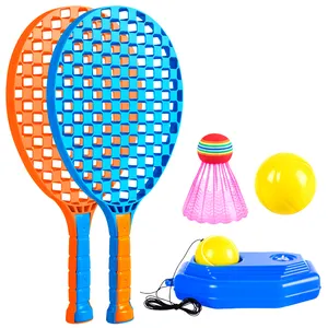 Juego de raqueta de Bádminton de tenis de plástico para exteriores para niños Unisex para entrenamiento deportivo