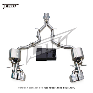 ท่อไอเสียแบบตรงรุ่นสำหรับ Mercedes-Benz E63/E63S AMG W212 ปี 2008-2013 Boska สแตนเลสสตีล Valvetronic Muffler แบบขัดเงา - Product Image 6