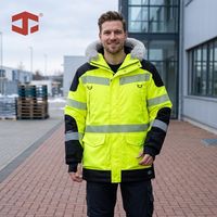 Veste rembourrée JIADE, parka réfléchissante chaude, veste réfléchissante pour hommes, pour travaux de construction en hiver, veste grande taille, chaude et réfléchissante