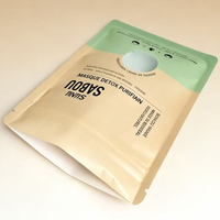 Sachets d'emballage personnalisés pour masques en feuille, à trois soudures latérales, avec fenêtre, pour soins de la peau