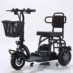 Tricycle électrique 01D pliable à propulsion arrière pour personnes âgées et handicapées, avec panier et siège - Product Image 4