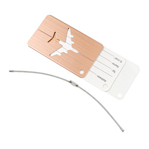 Wholesale Custom Creative <b>Airplane</b> Card Sets Aluminum Luggage Tags with Custom Color Logo Designs Gift Sets - Product Image 6