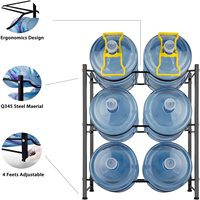 Support de stockage de bouteilles d'eau empilable à 3 niveaux de 5 gallons