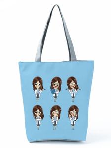 Bolsos Tote de Lona con Cremallera para Mujer, Impresión Personalizada de 7 Pulgadas para Regalos de la Semana de la Enfermera, Graduación, Jubilación - Bolso Portátil - Product Image 6