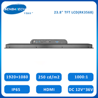 Tablette PC industrielle Android étanche 23,8 pouces TFT LCD RK3568 tactile capacitif-résistif 1920*1080 250 cd/m² 2 Go LPDDR4 32 Go eMMC