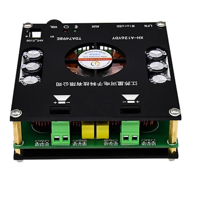 XH-A126 160Wx2 Wireless 5.0 Digital Power Amplifier Board Stereo TDA7498E Amplifiers AUX TF AMP Remote Control 12v 24v