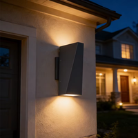 Lampe murale LED extérieure moderne, étanche, en aluminium avec diffuseur PC, lumière chaude, pour villa, cour, jardin