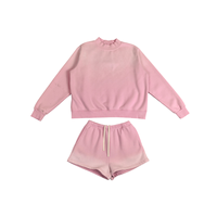 Sweat-shirt vintage délavé effet soleil, coupe ample, en molleton de coton de haute qualité pour fabricants de vêtements
