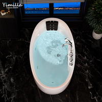 Baignoire Spa Hydromassage Rectangulaire Autoportante en Acrylique Multicolore Moderne et Luxueuse, Écologique pour Intérieur