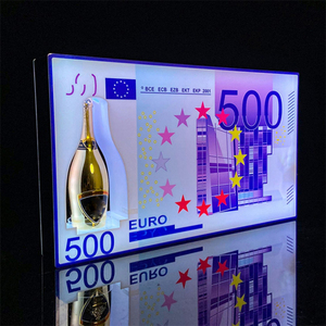 Exhibidor de Botellas de Vino, Dólares y Euros, de Metal y Acrílico con LED, Apto para Bodas, Discotecas, Bares y Fiestas - Product Image 4