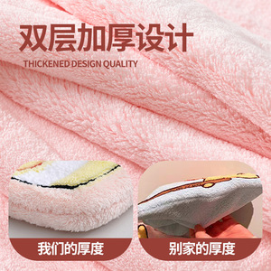 Serviette de cuisine ronde en microfibre corail en forme de chat personnalisée, motif dessin animé, écologique, lavable en machine - Product Image 4