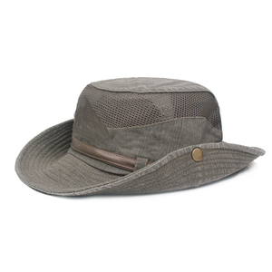 Sombrero de Pesca y Montañismo Unisex a Rayas <span class=keywords><strong>Bai</strong></span> Xiaoyuan, Gorra de Verano para Exteriores, Transpirable, de Malla de Algodón, con Protección Solar - Product Image 2