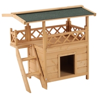 Maison de chat de luxe en bois, toit étanche, offre spéciale