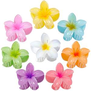 Lot de 3 pinces à cheveux motif fleur, accessoire de beauté pour femme et fille, idéal pour l'été et la plage, avec emballage cadeau - Product Image 3