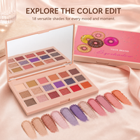Palette de fards à paupières mats et scintillants 18 couleurs, longue tenue, marque privée pour le maquillage quotidien, produit de beauté personnalisé de haute qualité