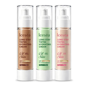 Crème hydratante teintée longue tenue OEM SPF pour peaux grasses, contrôle du sébum, estompe les pores, 3 teintes, crème BB légère 50g - Product Image 1