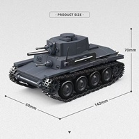 NUEVO Tanque Ligero Militar Alemán 38T-A 30001, Bloques de Construcción de Plástico de 400 Piezas, Juguete de Ensamblaje para Niños