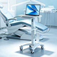Chariot portable moderne pour échographe hospitalier avec matériau ABS, chariot mobile pour usage médical