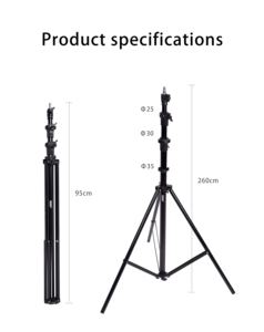 Nhà sản xuất của Heavy-Duty 2.6m/260cm nhôm ánh sáng đứng cho máy ảnh cho đèn flash ánh sáng ô softbox Video Studio nhiếp ảnh - Product Image 3