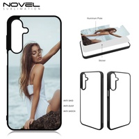 Novelcases DIY Blanks 2D TPU+PC Étui de téléphone personnalisé à la mode, résistant à l'eau, aux rayures et aux chocs, sublimation noire, ajustement parfait à 100%