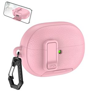 Étui de protection pour écouteurs Huawei FreeBuds Pro 5, texture litchi avec boucle, étui antichoc pour écouteurs - Product Image 5