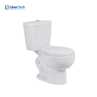 Toilettes en céramique modernes à double chasse, à poser au sol, pour usage hôtelier, avec fonctions d'entretien facile – Articles sanitaires en porcelaine en gros