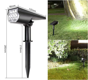 Lámparas Solares de Inducción para <span class=keywords><strong>Jardín</strong></span>, IP67 Impermeables, Luz Blanca Cálida, Montaje <span class=keywords><strong>en</strong></span> Suelo, para Exteriores, Césped, Árboles, Patio, Paisaje, ROHS, PC - Product Image 5