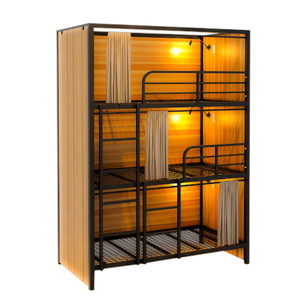 Nouveau lit-capsule insonorisé pour auberge, capsule de sommeil, lit d'hôtel, lit d'école, mobilier d'hôtel, lit superposé en fer, lit en métal moderne, 10 ensembles - Product Image 1