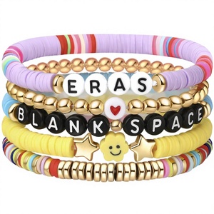 Pulsera de cuentas geométricas bohemias de verano Taylor Swift con letras, joyería para chica, brazalete de aniversario, suministro ODM - Product Image 2