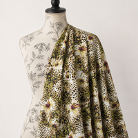 Tissu en rayonne 100% à imprimé animal et floral, tissé, doux et confortable, pour robes femme et ameublement, impression numérique, direct usine