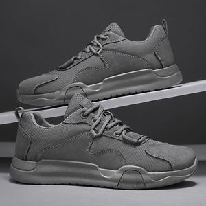 Chaussures de course décontractées pour hommes, basses, respirantes, durables, en microfibre, style rétro, tendance, avec lacets - Product Image 2