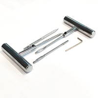Kit d'outils de réparation de pneus portables Toolon, robuste, en acier au carbone, avec cartouche de réparation pour voitures Audi, couleur argent, garantie 1 an