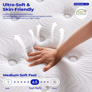 Materasso Lussuoso da Hotel 5 Stelle King-Size 11" con Molle Insacchettate Singolarmente e Lattice Convertibile per Camera da Letto - Product Image 5