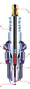 หัวเทียน Torch K6RTC สำหรับ NGK BKR6ES, สำหรับ Kohler 12 132 02-S 12 132 06-S - Product Image 3