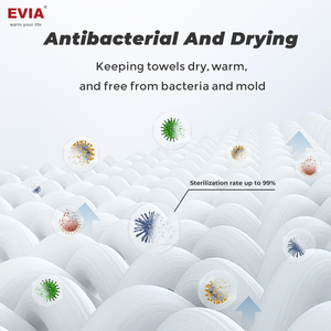 EVIA Black Wall Mounted Electric <strong>Towel</strong> Warmer Heated <strong>Towel</strong> <strong>Rail</strong> for <strong>Bathroom</strong> - Product Image 3