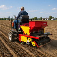 Semoir à ail autopropulsé avec boîte de vitesses, profondeur et espacement réglables, haute productivité pour petites surfaces