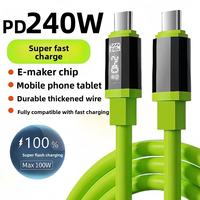 Nouveau Câble de Données à Affichage Numérique 240W pour Recharge Ultra-Rapide, Type-C, Charge Éclair Mobile, Entièrement Compatible, Câble de Charge 6A