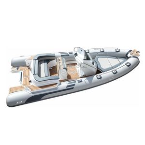 Bote Inflable Semirrígido <span class=keywords><strong>Zodiac</strong></span> Rib580 de 20 pies con Casco de Hypalon/PVC y Motor Eléctrico de Fibra de Vidrio - Product Image 1