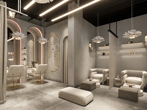 Modern Nail Salon Interior Design Custom Manicure <b>Mirror</b> Set One-Stop Nail Salon Furniture & Decoration Solution - Product Image 1